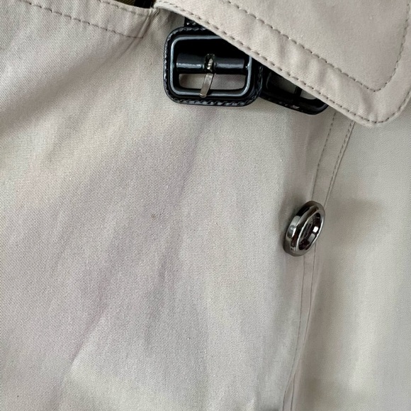 BURBERRY | Double Breasted Trench Coat Beige Cream MidLength Heritage UK 6 US 4 - Picture 15 of 16